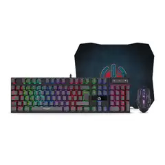 ENKORE - Kit Gamer Bravio Ent G1000-3+ Teclado + Mouse Usb + Pad Mouse