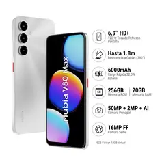 ZTE - NUBIA V80 MAX 8+12GB+256GB - PLATEADO