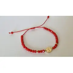 GENERICO - Pulsera San Benito Ajustable - Murano y Acero