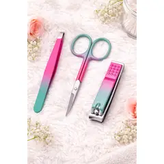 GENERICO - Kit De Manicure 3 Piezas Pinza Tijera Cortaúñas