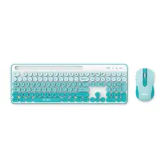 ANTRYX - Kit Wireless Teclado + Mouse Ws-970 Green, Holder Slot Asc-Ws970gn