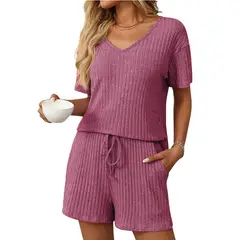 TIOZONEY - Conjuntos de ropa de mujer-Rosa