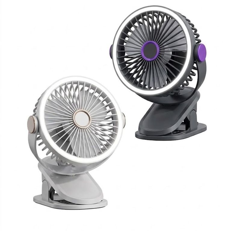 Ventilador Portátil Con Luz Y Agarradera Recargable