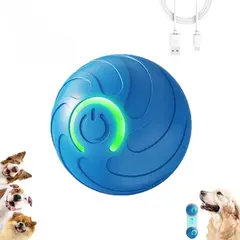 IMPORTADO MC - Pelota Interactiva para perros Pequeños y Medianos Juguete de Rebote LED Recargable d54mm Azul