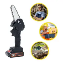 OEM - Motosierra de Mano 24V con Batería Recargable - Sierra Eléctrica para Ramas y Madera