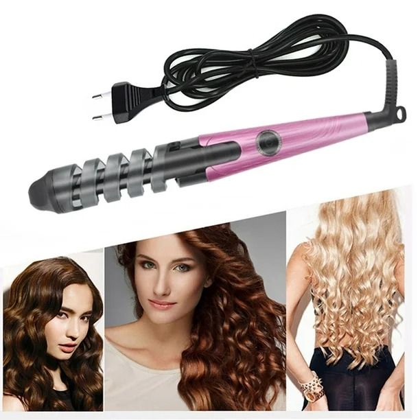 Rizador de Cabello en Espiral Cerámico Profesional - Ondulador de Cabello con Guía