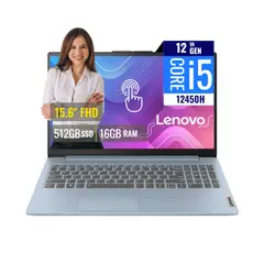 LENOVO - Laptop IdeaPad Slim 3 15IAH8 Intel Core i5 12450H 16GB RAM 512GB SSD 15.6 Tactil FHD FreeDOS