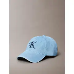 CALVIN KLEIN - GORRO LARGE MONOGRAM EMB DENIM BASEB CK