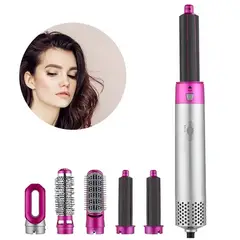 OEM - Kit de Belleza 5 en 1 - Cepillo Eléctrico Secador, Alisador y Moldeador Multifuncional