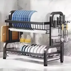 GENERICO - Escurridor de Platos de 2 Niveles – Diseño Espacioso y Moderno