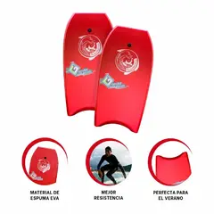 GRAVITAL - Tabla Bodyboard de Natación 41” GR-41 Dinámica - Rojo