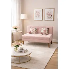 ARTSOFA - Sofá Nube Dos Cuerpos Rosa Antifluido + Obsequio