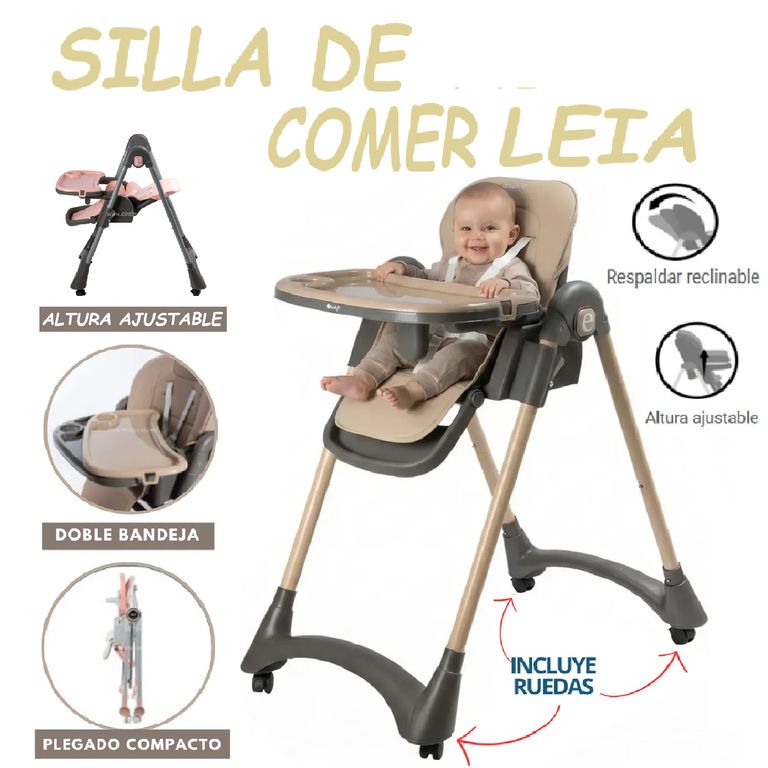 Nueva Silla de Comer Leia Regulable -Beige