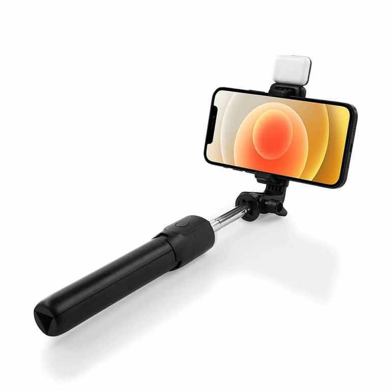 PALO SELFIE NEGRO CON TRIPODE INALAMBRICO BLUETOOTH Y CONTROL NEGRO