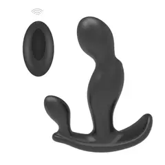 GENERICO - Plug Vibrador Prostático Silicona Magnum Control Remoto 10 Modos Carga USB