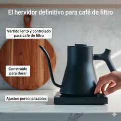 FELLOW - Tetera eléctrica de cuello de ganso Stagg EKG Pro Negro