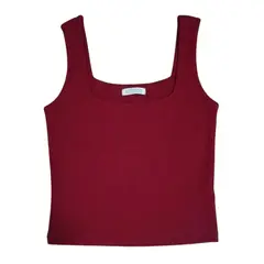 GENERICO - Camiseta manga sisa crop top en rib