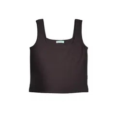 GENERICO - Camiseta manga sisa crop top en rib