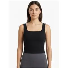 GENERICO - Camiseta manga sisa crop top en rib