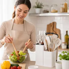 GENERICO - Set De 19 Utensilios De Silicona Para Cocina \BLANCO
