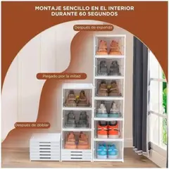 GENERICO - Zapatera Organizador de Zapatos Plegable Modular 6 Niveles con Puerta Anti-Polvo