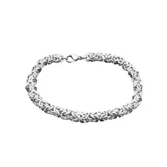 CLEO JOYAS & ACCESORIOS - Pulsera Trenzada Plateado Hombre