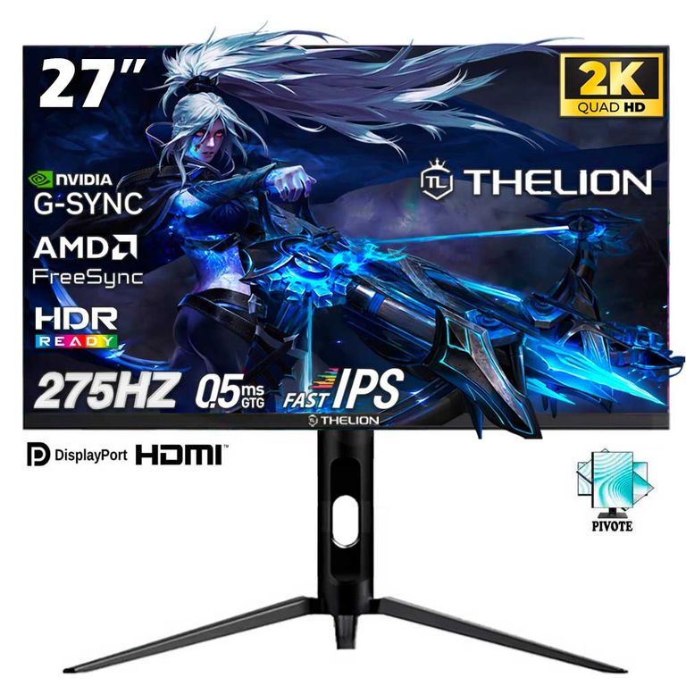 Monitor Gaming IPG27FQI, 27 Fast IPS, 2K QHD, 275Hz, 0.5ms, FreeSync, G-Sync