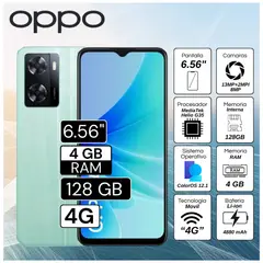 OPPO - Celular A57 6.56" Pulg. 4GB RAM 128GB ColorOS 12.1 - Verde