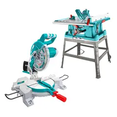 TOTAL - Sierra ingleteadora 1800w 10 + Sierra de Mesa 2600W