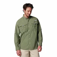 COLUMBIA - Camisa Hombre Pfg Bahama II Verde