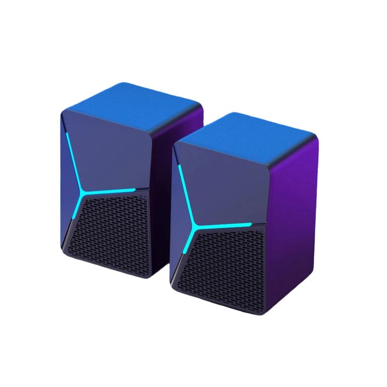 Parlante Para Computadora Con Luces RGB 2Pcs