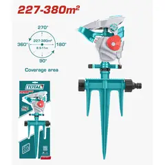 TOTAL - ROCIADOR DE JARDIN 360º TIPO ESTACA ADAPTADOR 34