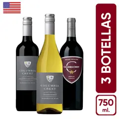 GENERICO - Vinos Columbia Crest pack x3 botellas
