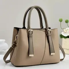 INDEMA - Bolso Tote Elegante Cuero PU Organizada y Versátil - Topo