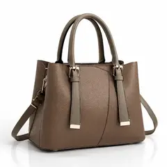 INDEMA - Cartera Tote Mujer con Correa y División Interna Topo