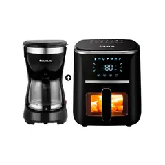 TAURUS - Combo Freidora de aire 5LT Silver F+ cafetera New coffee PE935544OA