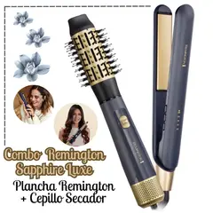 REMINGTON - Combo Sapphire Luxe Plancha S5805 + Cepillo Secador
