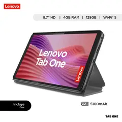 LENOVO - TABLET TAB ONE WIFI 4GB RAM 128GB ROM - GRIS + FOLIO CASE