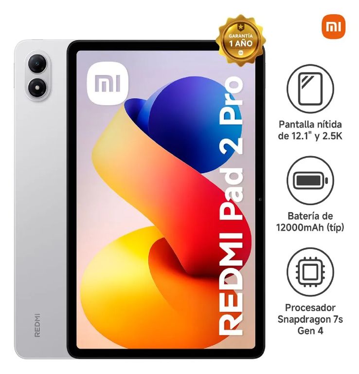 Tablet Redmi Pad 2 Pro 12.1" 8GB RAM 256GB – Silver