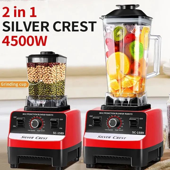Licuadora Silver Crest 2 en 1 de 15 velocidades