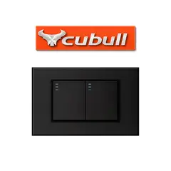 CUBULL - CAJA DE 5 INTERRUPTOR DOBLE EMPOTRABLE NEGRO MATE