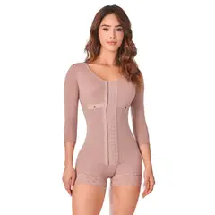 ANN CHERY - Enterizo Faja Colombiana Tipo Short con Manga