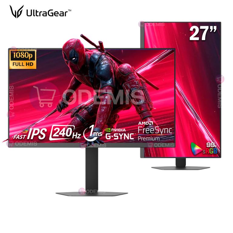 MONITOR UltraGear 27G440A-B, 27 IPS, FHD, 240Hz, 1ms, Compatible G-Sync, FreeSync
