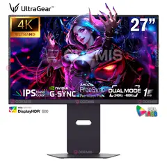LG - MONITOR UltraGear 27G850A-B, 27 Nano IPS, UHD 4K, DUAL MODE 4K 240Hz FHD 480Hz, 1ms