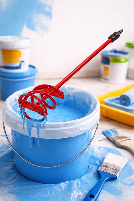 Mezclador Pintura Taladro Acero Resistente Uso Profesional