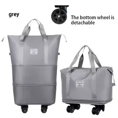 GENERICO - Bolso de viaje expandible Cartera Maleta Con Ruedas - Gris