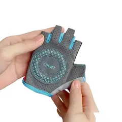 GENERICO - Guantes De Ciclismo TALLA S Para NIÑOS A Prueba De Golpes Sin Dedos AZUL