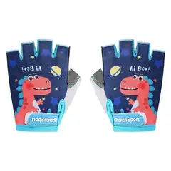 GENERICO - Guantes TALLA S Para NIÑOS Moto Bicicleta Sin Dedos AZUL