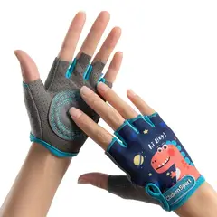 GENERICO - Guantes TALL M Antideslizante Sin Dedos para moto NIÑOS AZUL