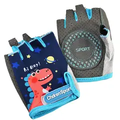 GENERICO - Guantes TALL M Antideslizante Sin Dedos para moto NIÑOS AZUL